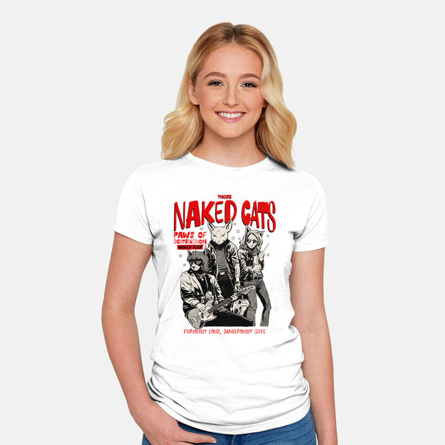 Those Naked Cats-Womens-Fitted-Tee-Hafaell