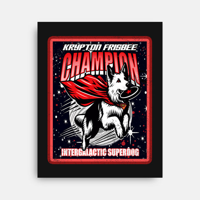 Krypton Frisbee Champ-None-Stretched-Canvas-palmstreet