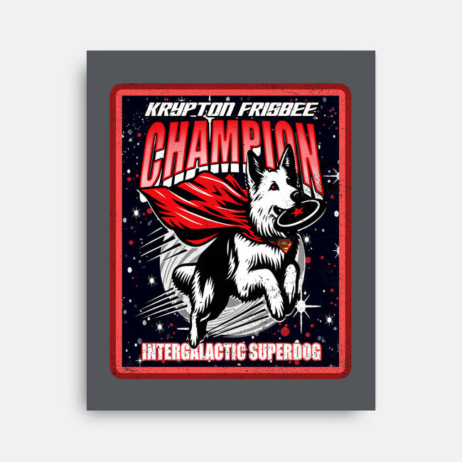 Krypton Frisbee Champ-None-Stretched-Canvas-palmstreet