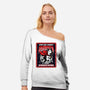 Krypton Frisbee Champ-Womens-Off Shoulder-Sweatshirt-palmstreet