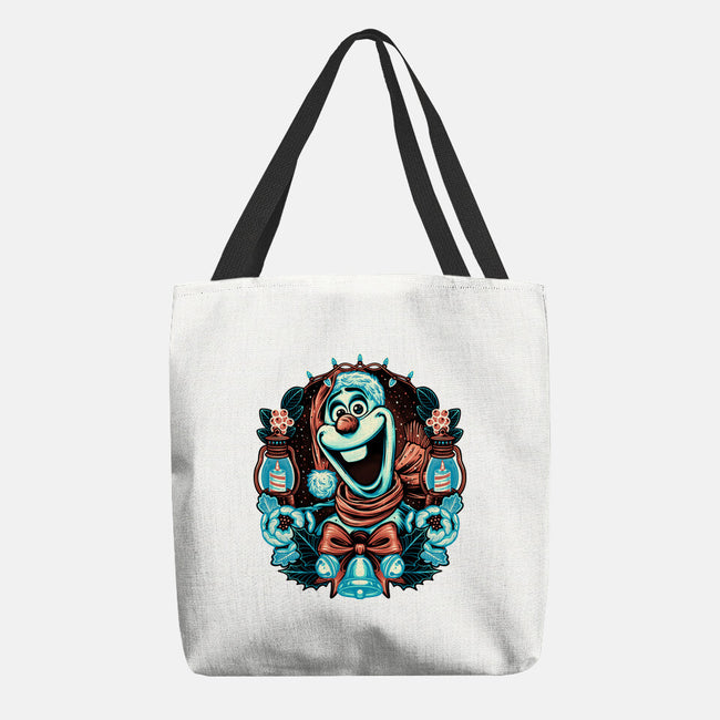 Christmas Snowman-None-Basic Tote-Bag-glitchygorilla