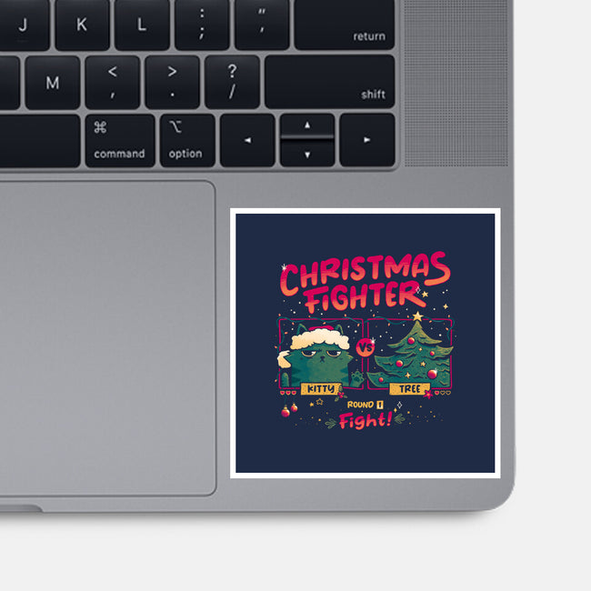 Christmas Fighter-None-Glossy-Sticker-teesgeex