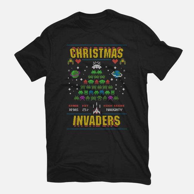 Christmas Invaders-Womens-Fitted-Tee-Arinesart