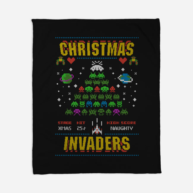 Christmas Invaders-None-Fleece-Blanket-Arinesart