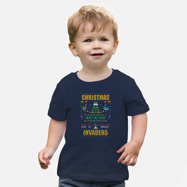 Christmas Invaders-Baby-Basic-Tee-Arinesart