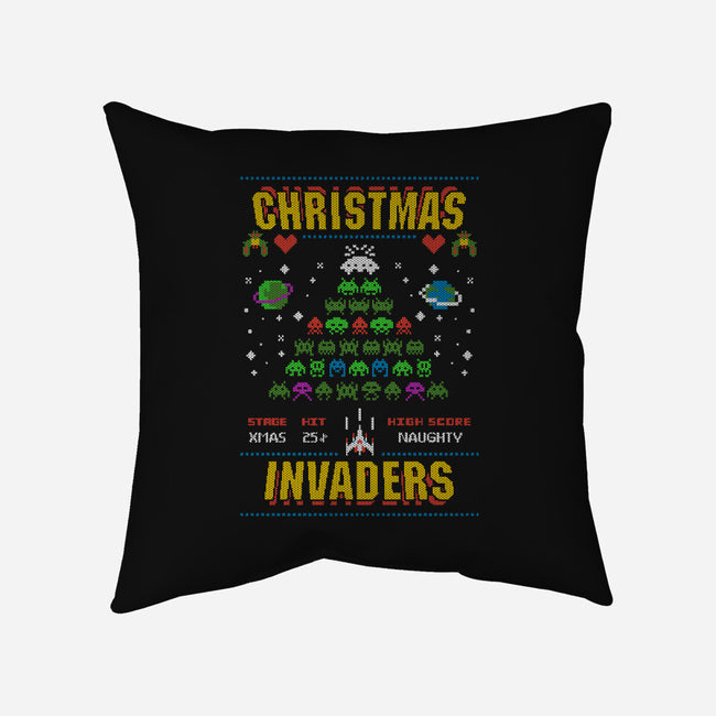 Christmas Invaders-None-Removable Cover w Insert-Throw Pillow-Arinesart