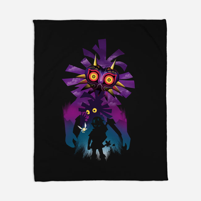 Hero Mask Landscape-None-Fleece-Blanket-dandingeroz