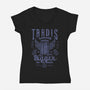 Tardis Garage-Womens-V-Neck-Tee-Arinesart