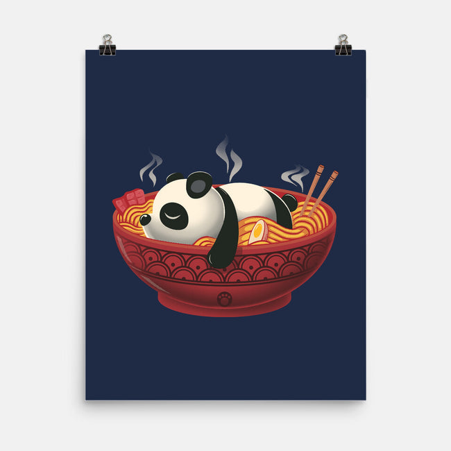 Sleepy Ramen Panda-None-Matte-Poster-erion_designs