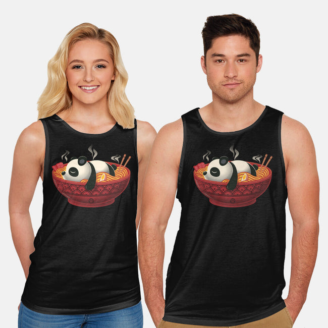 Sleepy Ramen Panda-Unisex-Basic-Tank-erion_designs