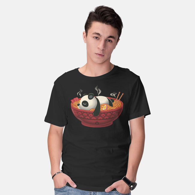 Sleepy Ramen Panda-Mens-Basic-Tee-erion_designs