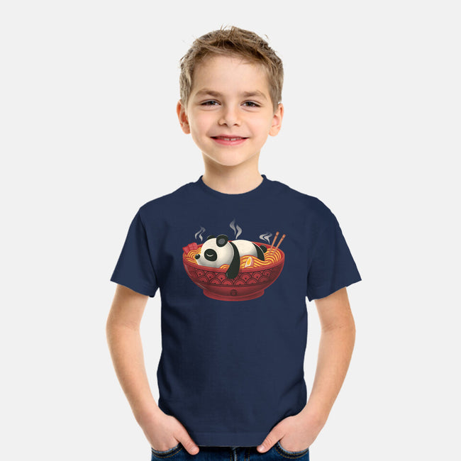 Sleepy Ramen Panda-Youth-Basic-Tee-erion_designs