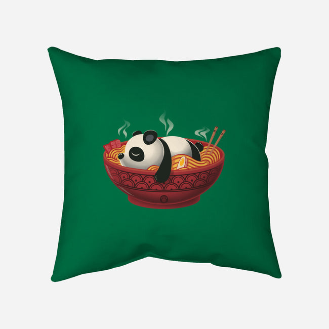 Sleepy Ramen Panda-None-Removable Cover w Insert-Throw Pillow-erion_designs