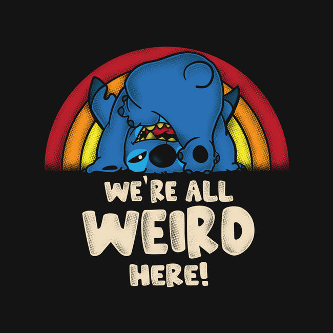 We're All Weird Here-Womens-Off Shoulder-Sweatshirt-turborat14