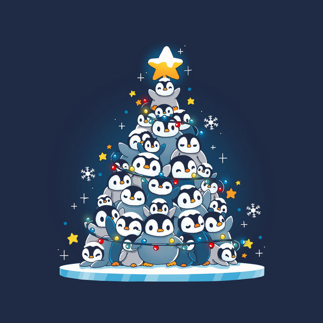 Penguin Christmas Tree-Womens-Basic-Tee-Vallina84