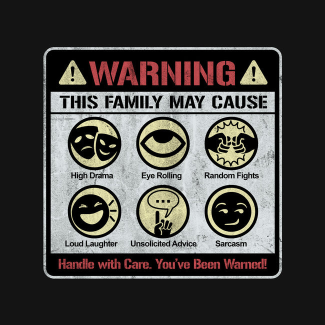 Family Warning-None-Removable Cover w Insert-Throw Pillow-NMdesign