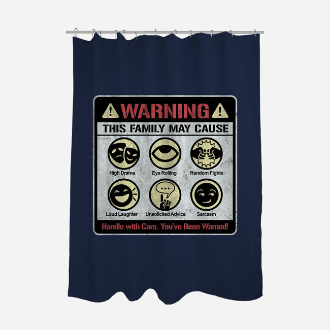 Family Warning-None-Polyester-Shower Curtain-NMdesign