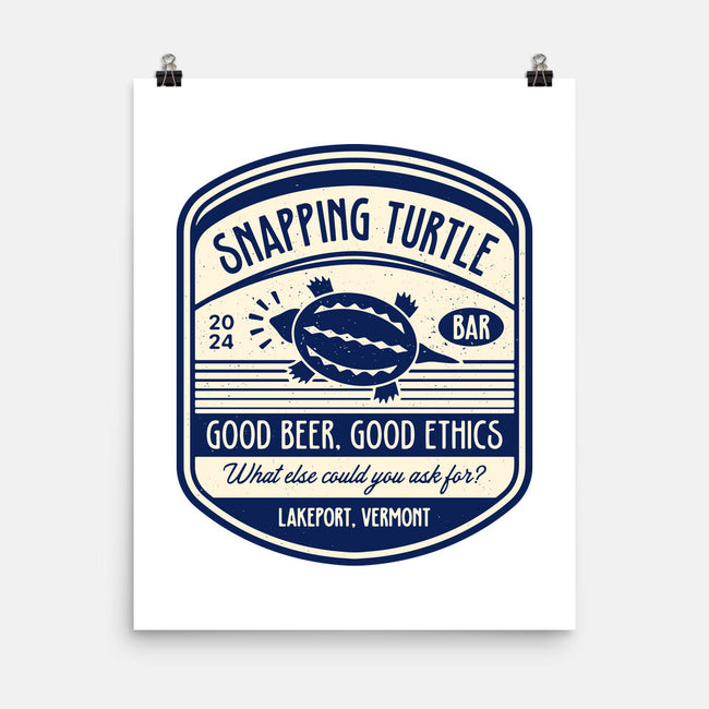 Snapping Turtle Emblem-None-Matte-Poster-LAGELANTEE