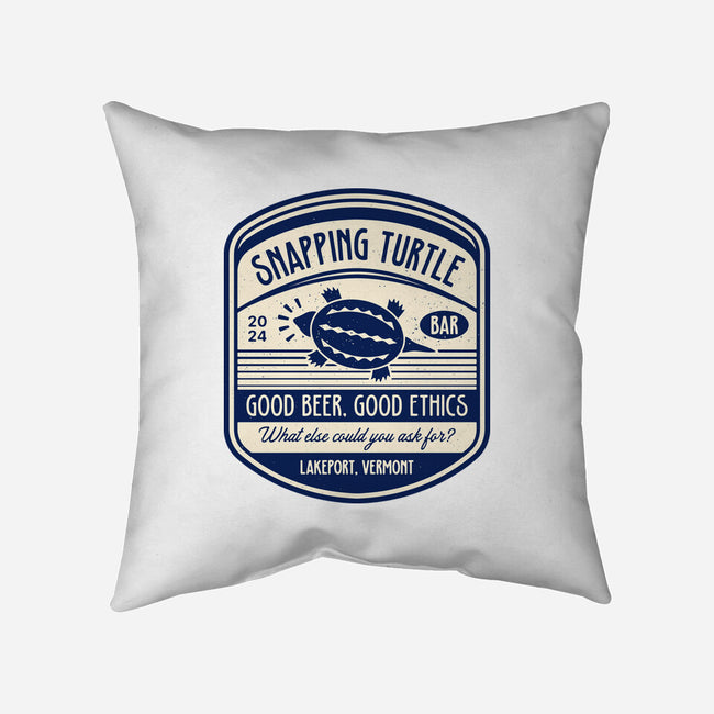 Snapping Turtle Emblem-None-Removable Cover w Insert-Throw Pillow-LAGELANTEE