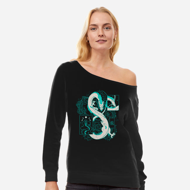 Dragon Year-Womens-Off Shoulder-Sweatshirt-yumie