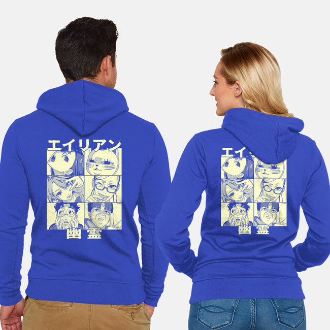 Aliens Ghosts-Unisex-Zip-Up-Sweatshirt-Andriu