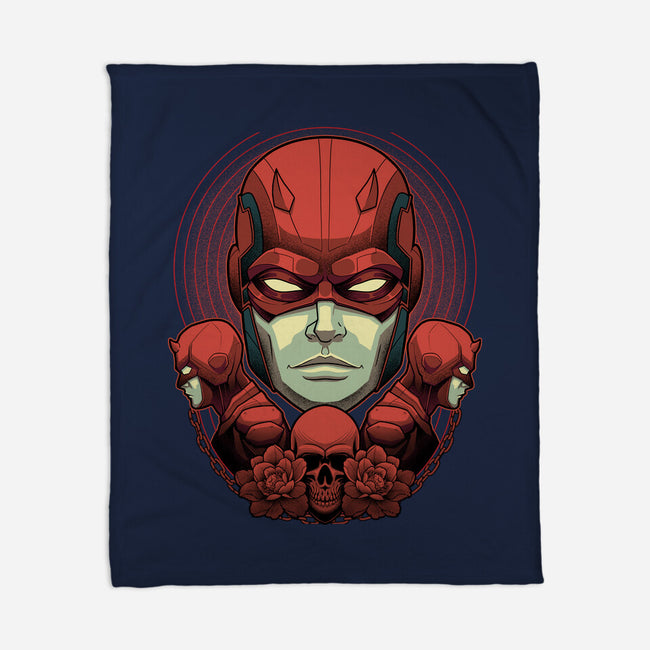 Crimson Devil-None-Fleece-Blanket-Astrobot Invention