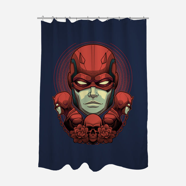 Crimson Devil-None-Polyester-Shower Curtain-Astrobot Invention