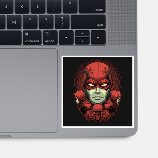 Crimson Devil-None-Glossy-Sticker-Astrobot Invention