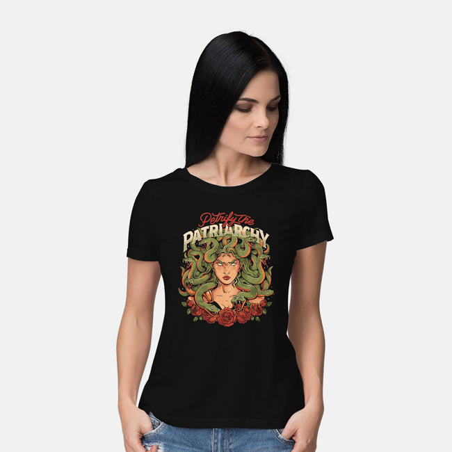 Petrify The Patriarchy-Womens-Basic-Tee-eduely