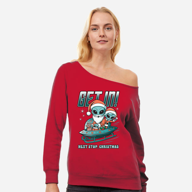 Next Stop Christmas-Womens-Off Shoulder-Sweatshirt-palmstreet