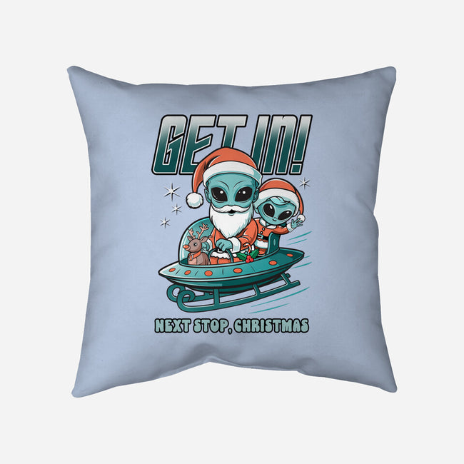 Next Stop Christmas-None-Removable Cover w Insert-Throw Pillow-palmstreet