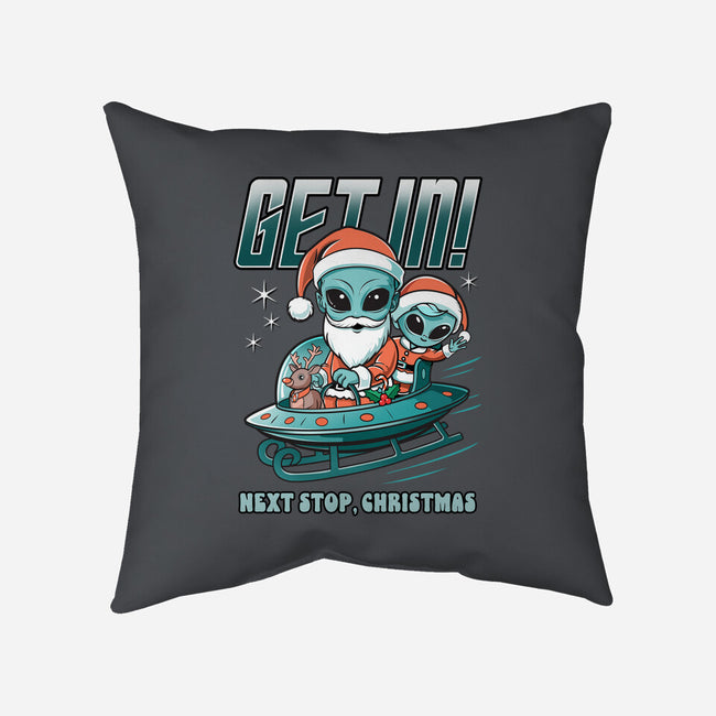 Next Stop Christmas-None-Removable Cover w Insert-Throw Pillow-palmstreet