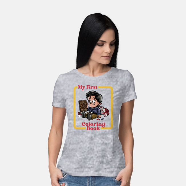 My First Coloring Book-Womens-Basic-Tee-zascanauta