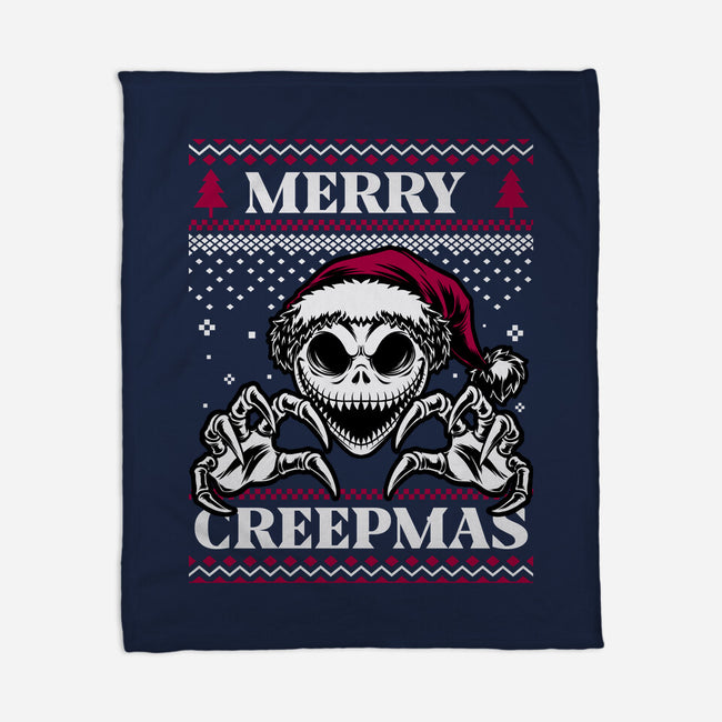 Ugly Sweater Spooky Christmas-None-Fleece-Blanket-Studio Mootant