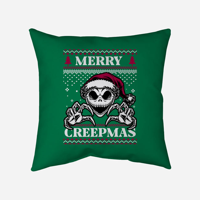 Ugly Sweater Spooky Christmas-None-Removable Cover w Insert-Throw Pillow-Studio Mootant