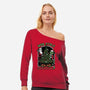 Stealing Christmas Movies-Womens-Off Shoulder-Sweatshirt-Studio Mootant