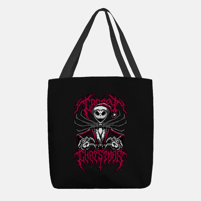 Creepy Christmas Skeleton-None-Basic Tote-Bag-Studio Mootant