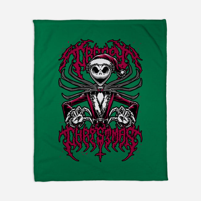 Creepy Christmas Skeleton-None-Fleece-Blanket-Studio Mootant