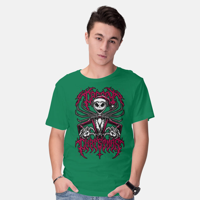 Creepy Christmas Skeleton-Mens-Basic-Tee-Studio Mootant