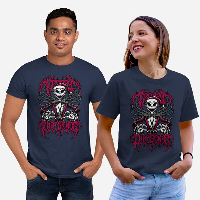 Creepy Christmas Skeleton-Unisex-Basic-Tee-Studio Mootant