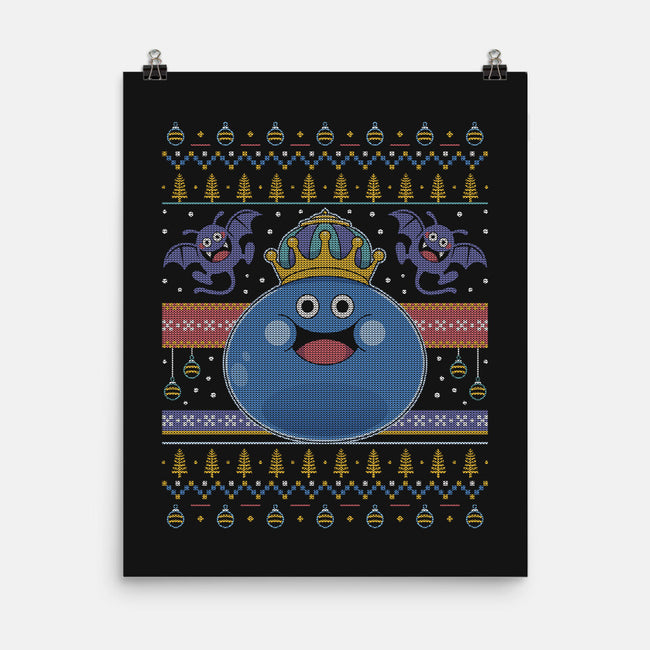 King Slime Ugly Sweater-None-Matte-Poster-LAGELANTEE