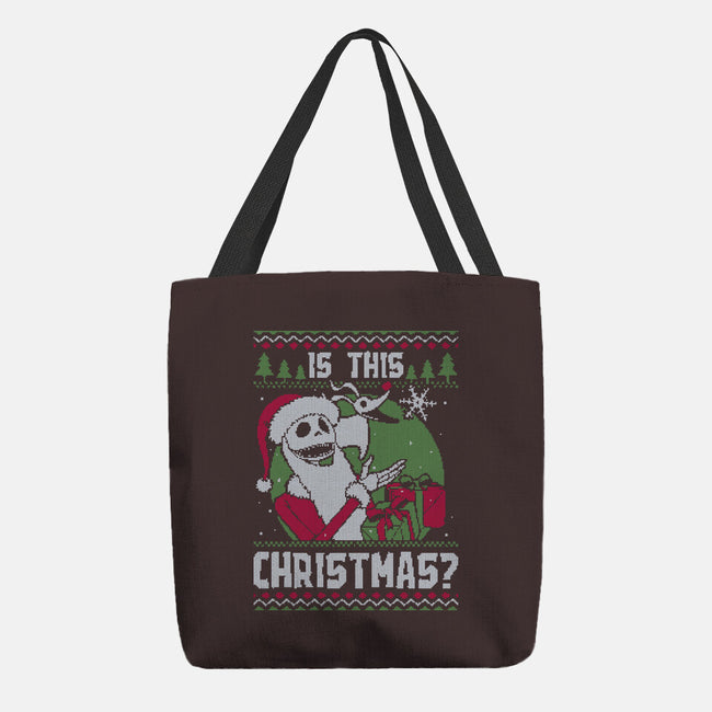 Ugly Sweater Skeleton Christmas-None-Basic Tote-Bag-Studio Mootant