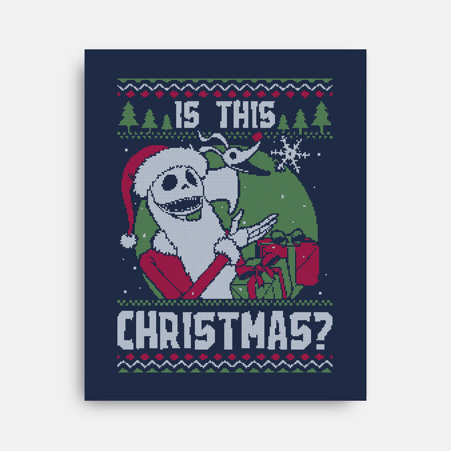 Ugly Sweater Skeleton Christmas-None-Stretched-Canvas-Studio Mootant