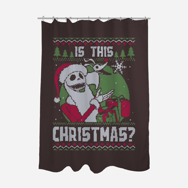 Ugly Sweater Skeleton Christmas-None-Polyester-Shower Curtain-Studio Mootant