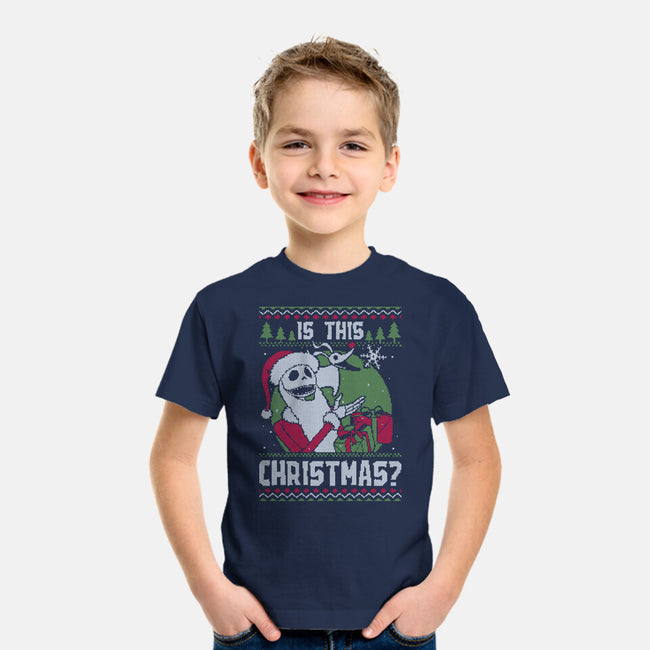 Ugly Sweater Skeleton Christmas-Youth-Basic-Tee-Studio Mootant