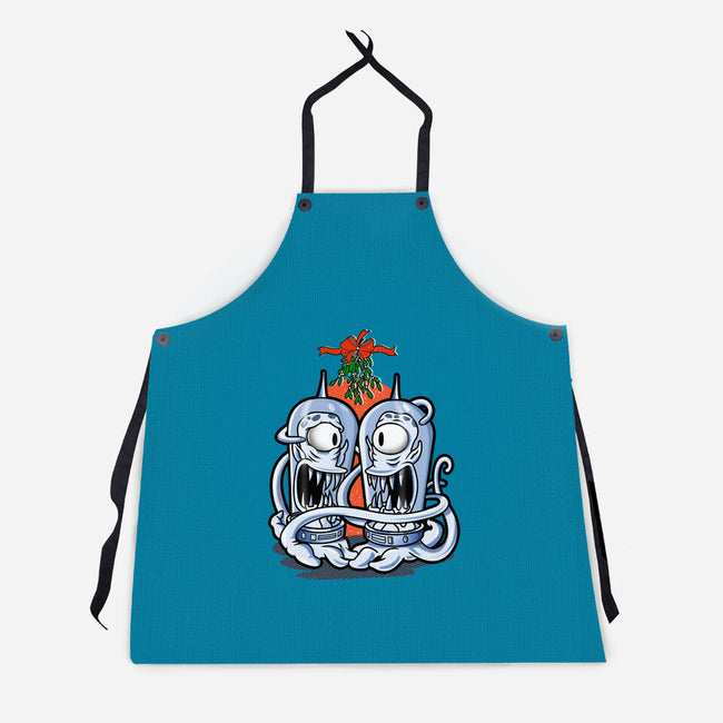 Under The Mistletoe-Unisex-Kitchen-Apron-palmstreet