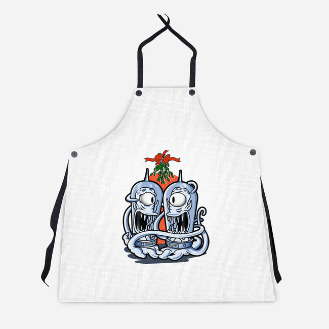 Under The Mistletoe-Unisex-Kitchen-Apron-palmstreet