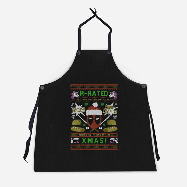 R-Rated Christmas-Unisex-Kitchen-Apron-Arinesart