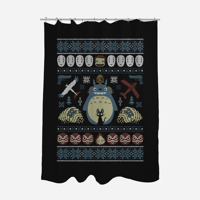 A Very Ghibli Christmas-None-Polyester-Shower Curtain-Arinesart