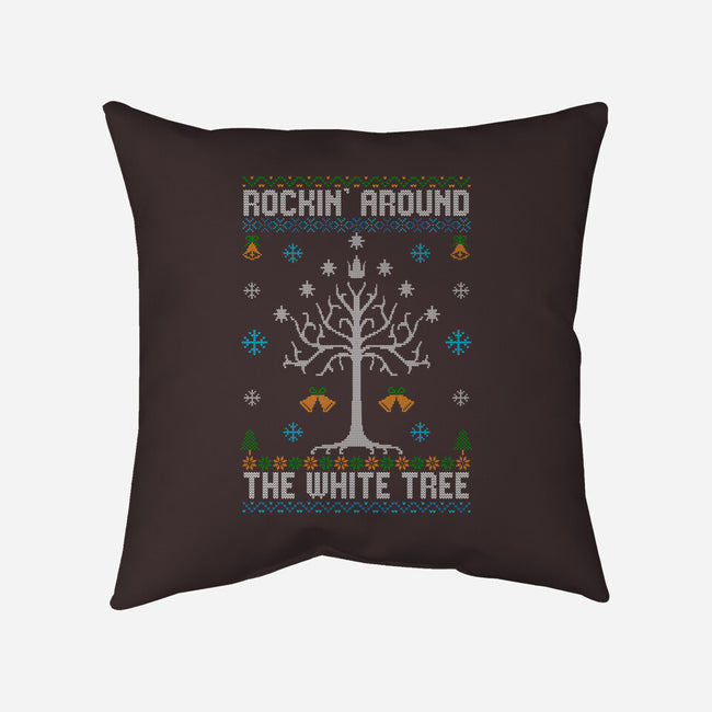 Rockin Around The White Tree-None-Removable Cover w Insert-Throw Pillow-NMdesign